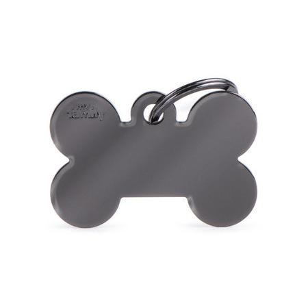 Basic Black Brass Big Bone ID Tag