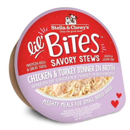 Lil Bites Savory Stews Chicken & Turkey Dinner in Broth
