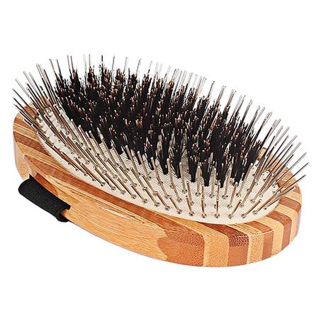 Brush Wire and Boar Palm Style Dog Grooming Brush