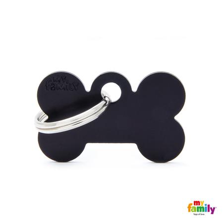 Small Black Bone Aluminum Tag