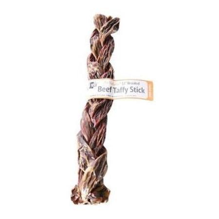 12 inch Braided Beef Taffy Stick