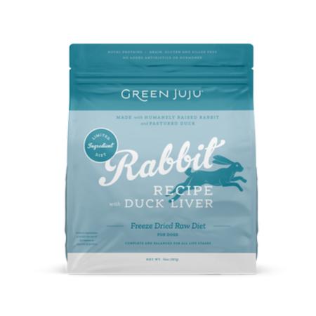Green JuJu Rabbit with Duck Liver Freeze Dried Raw Diet