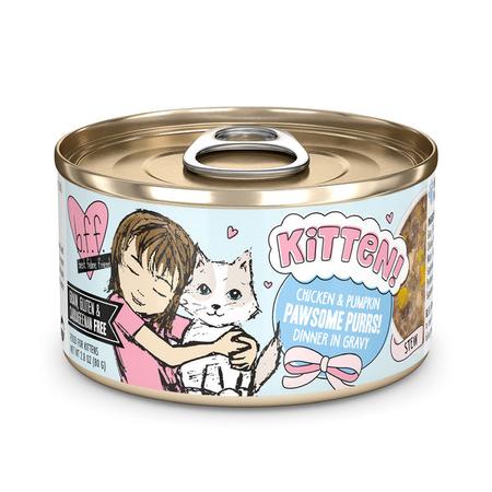 b.f.f. Kitten! Chicken & Pumpkin Pawson Purrs! Dinner in Gravy