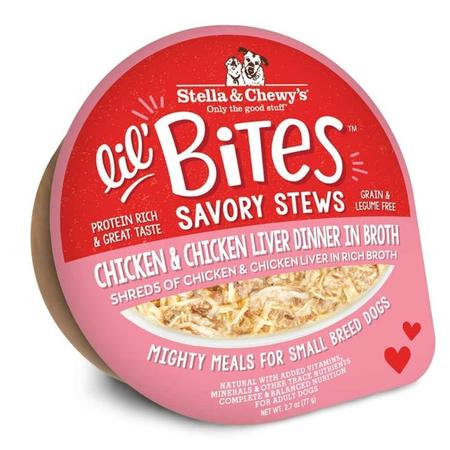 Lil Bites Savory Stews Chicken & Chicken Liver Dinner in Broth