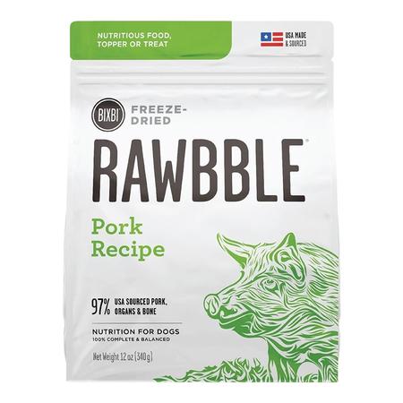 Rawbble Freeze Dried Dog Food Pork Recipe