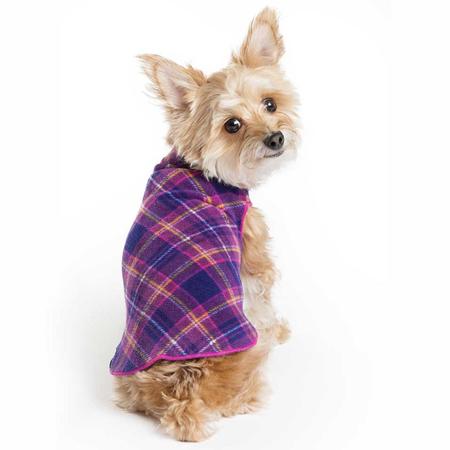Mulberry Plaid Stretch Fleece Pullover