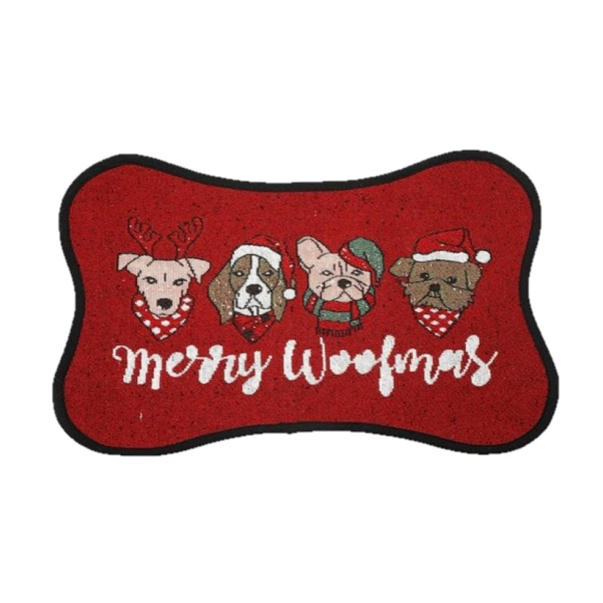 Merry Woofmas Pet Bowl Mat