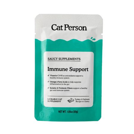 Cat Person Immune Support Supplement Turkey & Salmon Recipe