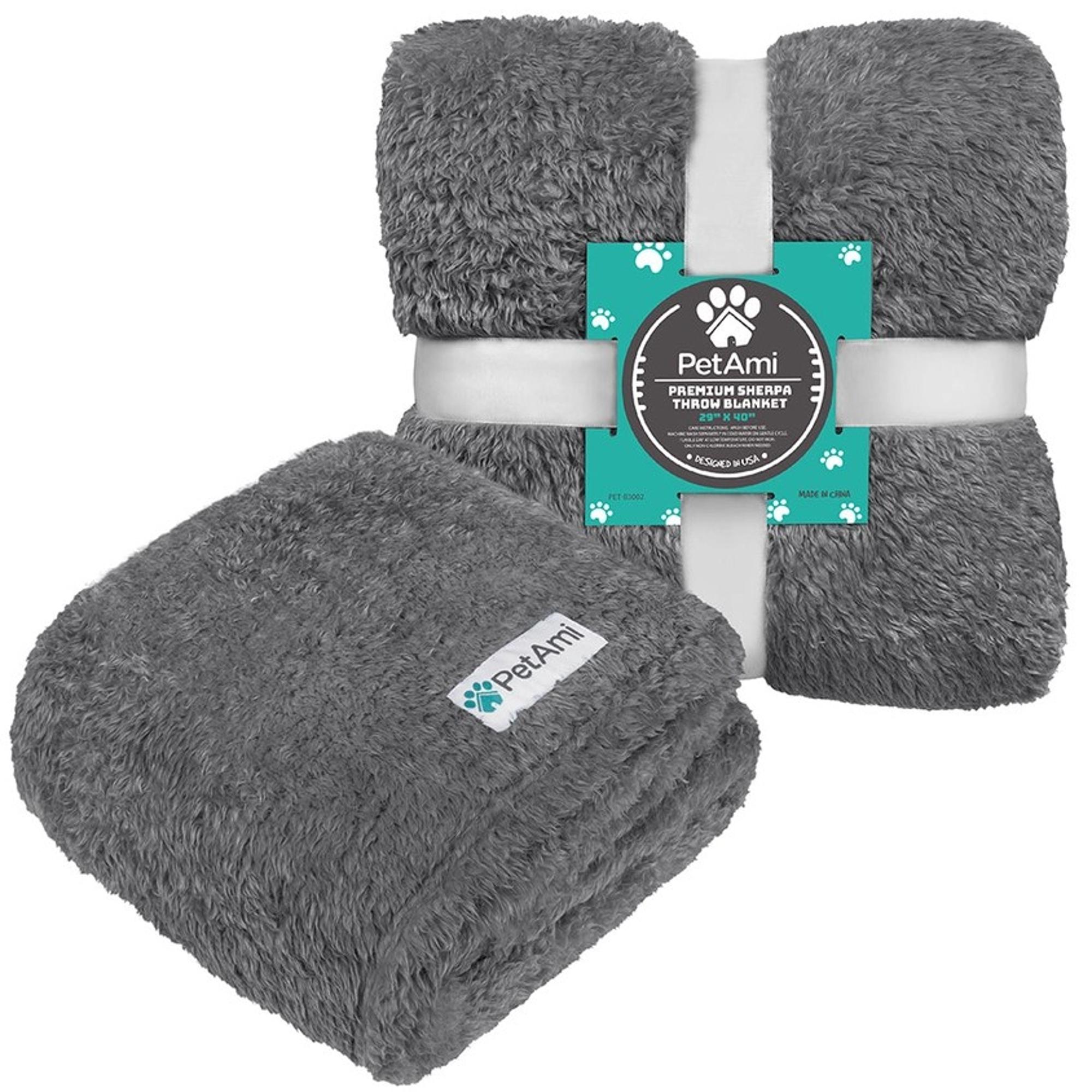 Fluffy Pet Blanket Charcoal