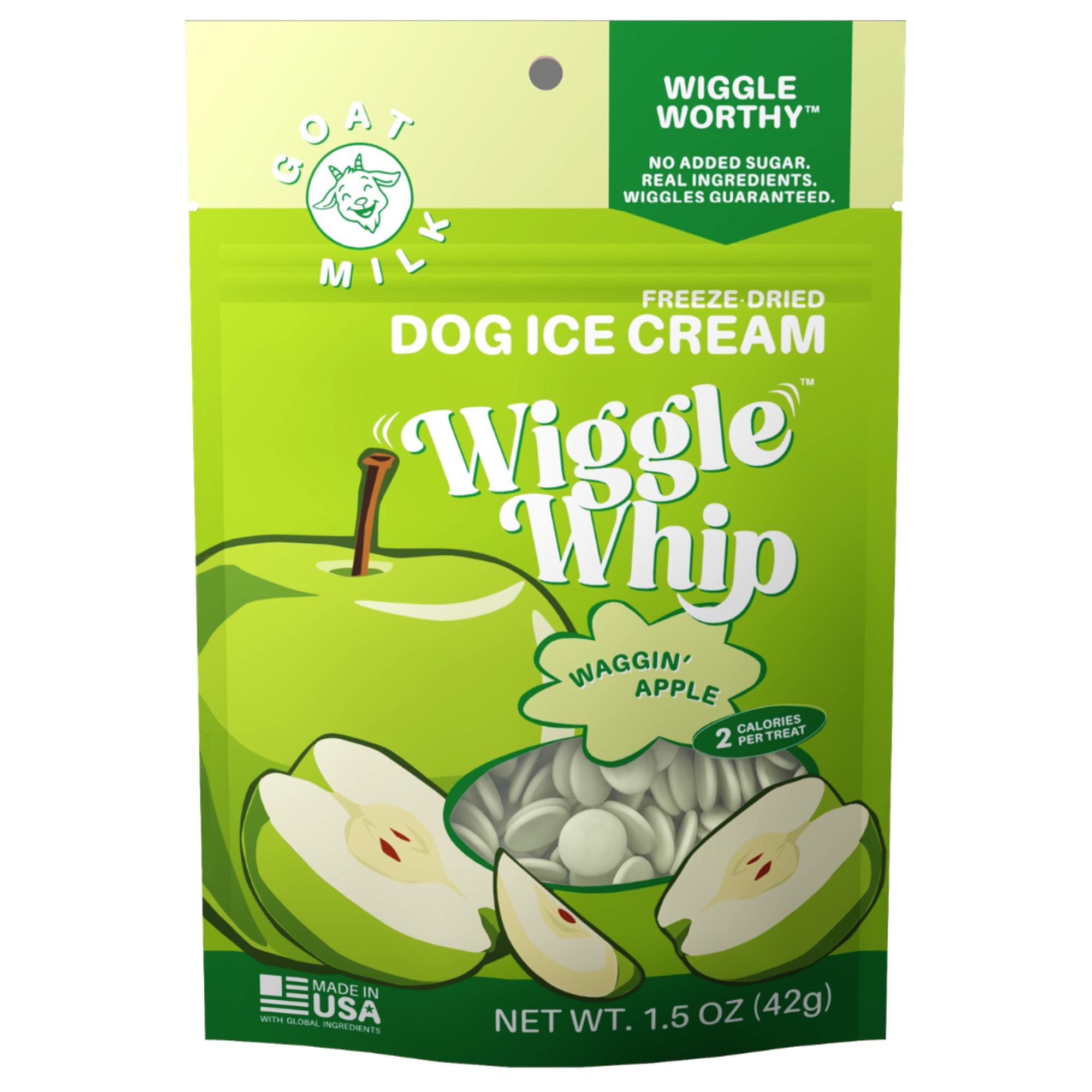 Wiggle Whip Freeze-Dried Dog Ice Cream- Waggin’ Apple