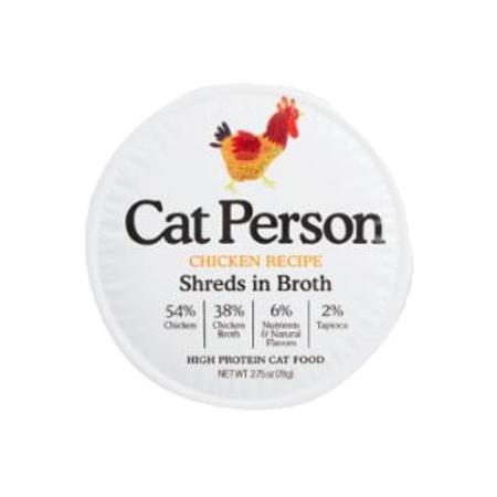 Cat Person Shreds in Broth Chicken