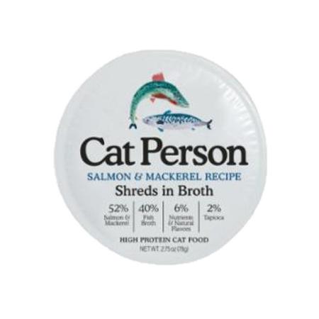 Cat Person Shreds in Broth Salmon & Mackerel